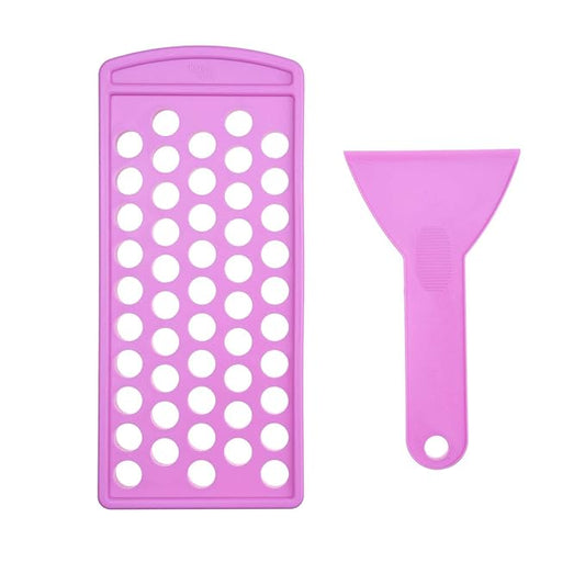 Lip Balm Filling Tray and Spatula Set - For 15mm Lip Balm Tubes ONLY - Instantly Fills 50 Standard 3/16 oz (5.5ML) with 15mm width Tubes-Velvo Beauty