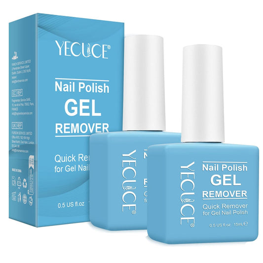 Gel Nail Polish Remover, (2pcs) Gel Polish Remover for Nails, No Need for Foil, Quick & Easy Polish Remover In 3-5 Minutes, No Need Soaking Or Wrapping-15ml-Velvo Beauty