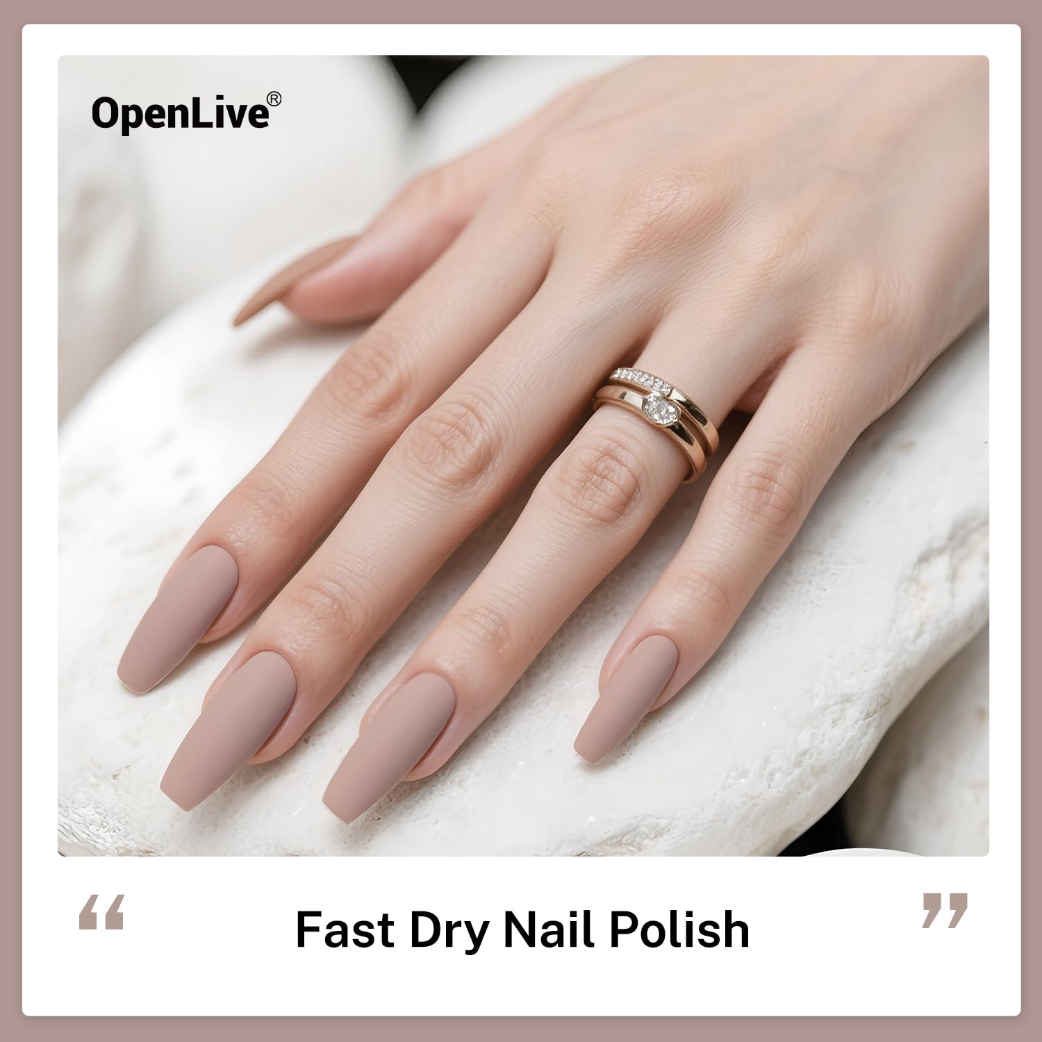 16.5ml Light Brown Nail Polish Large Volume Quick Dry Nail Polish, Long Lasting Shine, Fingernail Toenail Nail Art DIY Home Travel Nail Art Gift-Velvo Beauty