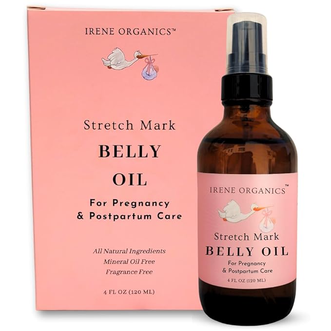 Organic Belly Oil for Pregnancy Stretch Mark Prevention and Treatment Award Winning Anti Stretch Mark Tummy Oil For Pregnancy and Postpartum - Hydrating Bump Serum-Velvo Beauty