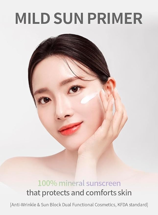 Korean Face Primer 30ml - Korean Makeup & Skincare Lightweight Corrector Base SPF40 PURPLE - Reduces Dullness, Moisturizes for Red, Sensitive Skin witj Aloe (Primer - Purple Tinted)-Velvo Beauty