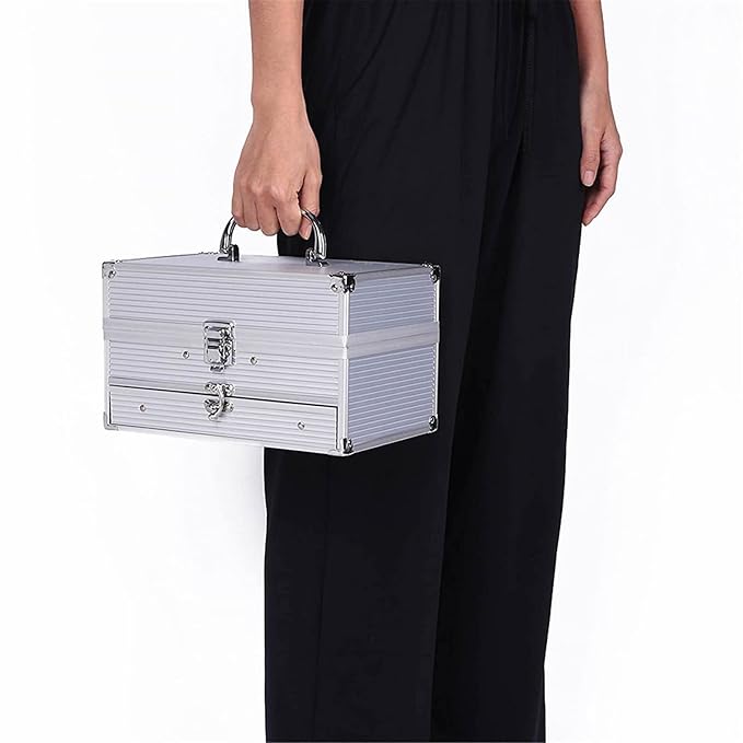 132 Color All In One Makeup Kit,Professional Makeup Case Set for Teen Girls, Multicolor Eyeshadow Palette(006N2-Silver)-Velvo Beauty