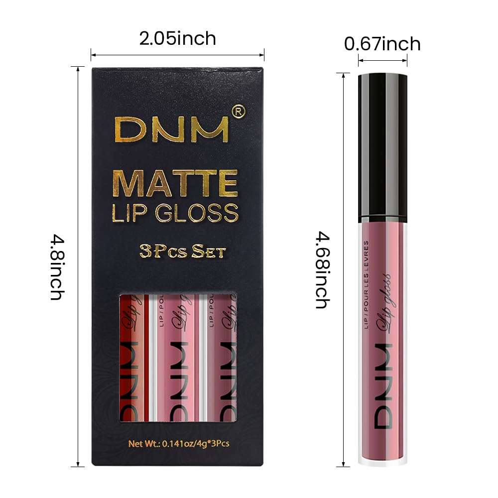 evpct 3Pcs Dark Red Mauve Maroon Matte Liquid Lipstick Lip Stain Sets for Women, Matte Lipstick Long Lasting Waterproof Permanent 24 Hours original, Magic Lip Sticks Pack for Halloween Daily Makeup-Velvo Beauty