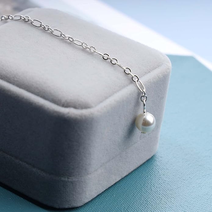 Boho Long Pearl Necklace Gold Lariat Y Necklace Choker Pearl Pendant Necklace Vintage Minimalist Necklace Chain Jewelry for Women and Girls-Velvo Beauty