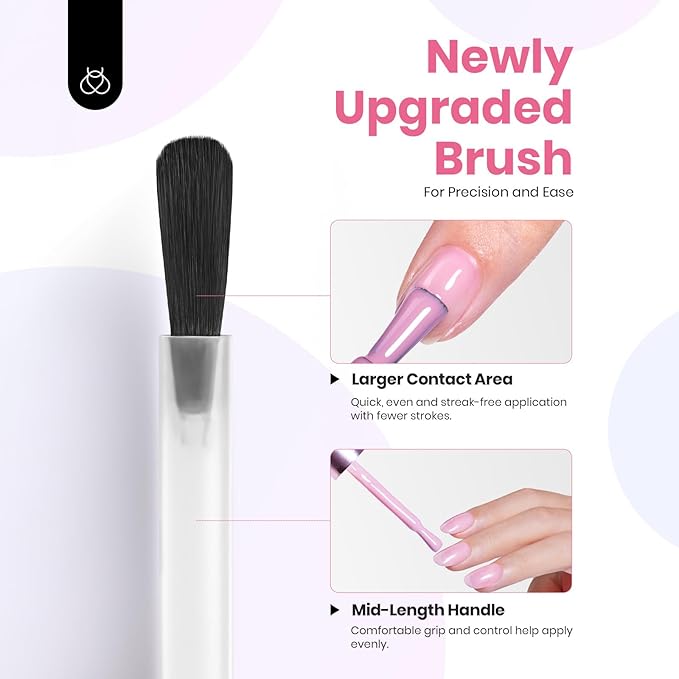 Beetles Jelly Gel Nail Polish, 6 Colors 15ML Milky White Sheer Pink Nude Brown Translucent Sheer Nail Polish Soak Off UV Colorful Bottle Gel Nail Art Home Salon DIY Gift for Women-Velvo Beauty