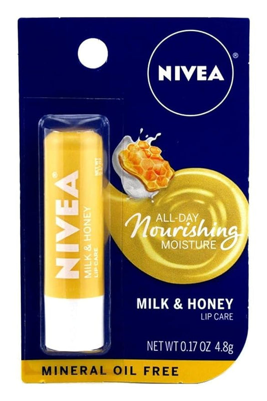 NIVEA A Kiss of Milk & Honey Natural Defense & Soothing Lip Care 0.17 oz-Velvo Beauty