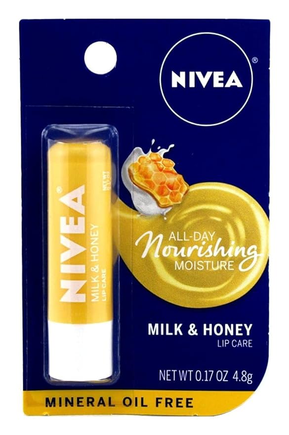 NIVEA A Kiss of Milk & Honey Natural Defense & Soothing Lip Care 0.17 oz-Velvo Beauty