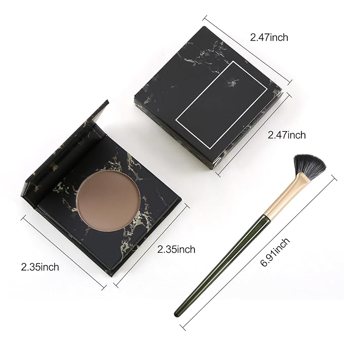 Erinde Matte Grey Contour Palette, Cool Toned Face Sculpting Bronzer Pressed Powder Contour, Lightweight, Ultra-Blendabled, Multiuse Baked Contouring Makeup for Light Skin Tone, 01 Grey Brown-Velvo Beauty