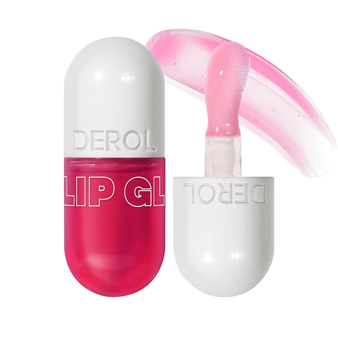 Lip Plumper Raspberry (0.19 Fl. Oz.) Lip Gloss Natural Lip Oil 2in1 Lip Care Serum for Beautiful Fuller-Looking Lips, Hydrating & Reduce Fine Lines,Cherry-Velvo Beauty