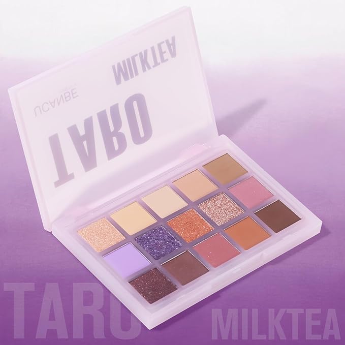 UCANBE Neutral Eyeshadow Palette, 15 Colors Nude Matte Shimmer Reflective Glitter Eye Makeup Pallet, Blendable Natural Warm and Cool Pigments Sombras De Ojos Gift Kit-Velvo Beauty