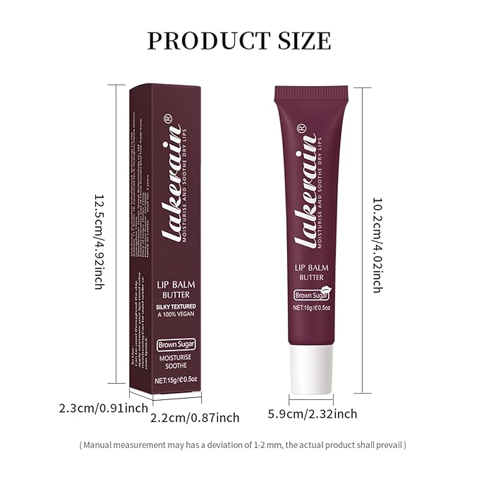 Lip Butter Balm, Day/Night Hydrating Lip Mask, Moisturizing Lip Balm Butter, Ultra-Nourishing Lip Care Moisturizer, Lip Butter Gloss Shine Lip Glow Oil Makeup#3 Brown Sugar-Velvo Beauty