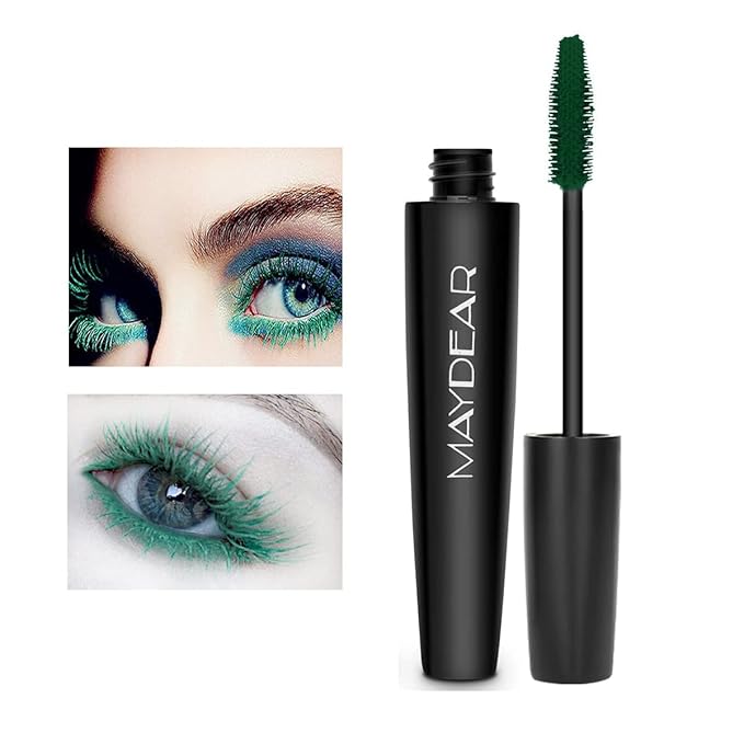 Maydear Dark Green Waterproof Long Lasting Smudgeproof Mascara for Women's Eye Makeup-Velvo Beauty