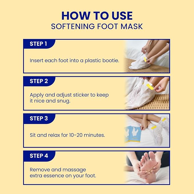 FACETORY Body Spa Sheet Mask Bundle Variety Pack of 6 with Korean Sheet Masks for Feet, Hands, and Butt - Softening, Hydrating, Nourishing, Moisturizing, for Dry, Cracked Skin-Velvo Beauty