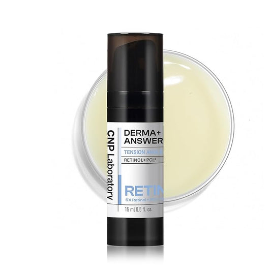 CNP Retinol PCL Eye Treatment Serum (0.5 fl.oz/ 15ml) - DermaAnswer Tension Angle-Fit Ampule, Under Eye Tightening, Firming, Korean Night Skincare, Fine Lines and Dark Circles-Velvo Beauty