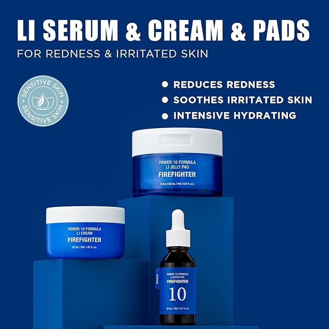 It'S SKIN LI Calming Skincare Set - Soothing Toner Pads, Ampoule Serum, Moisture Cream – Redness & Acne Relief with Licorice Extract & Guaiazulene – for Clear Skin-Velvo Beauty