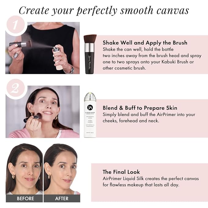 MagicMinerals LiquidSilk Air Primer by Jerome Alexander, Spray Formula Smoothes Skin & Minimizes Appearance of Pores for Flawless Makeup Application-Velvo Beauty