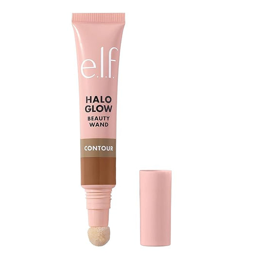 e.l.f. Halo Glow Contour Beauty Wand, Liquid Contour Wand For A Naturally Sculpted Look, Buildable Formula, Vegan & Cruelty-free, Light/Medium-Velvo Beauty