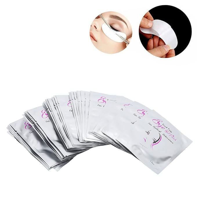 50pcs Eyelash Pads, Gel Lash Pads Under Eye Hydrogel Eye Pads for Eyelash Design, Individual Packing Eyelash Patch for Woman Beauty-Velvo Beauty