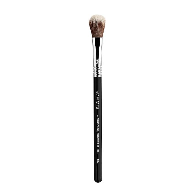 Sigma Beauty Professional F03 High Cheekbone Highlighter™ and Contouring Synthetic Face Makeup Brush with Sigmax® fibers for Buffing and Highlighting Nose, Chin and Cheekbones-Velvo Beauty