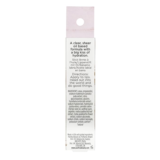 Pacifica Glow Stick Lip Oil - Pink Sheer Women 0.14 oz-Velvo Beauty