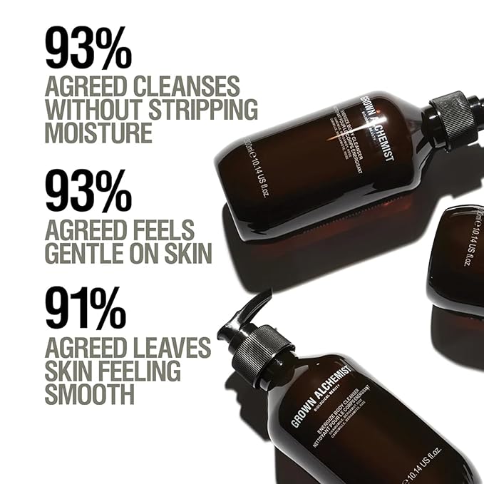 Grown Alchemist Energize Body Cleanser, Chamomile, Bergamot & Rose Body Cleanser. Gentle Body Wash that Hydrates and Cleanses Skin (300 ml).-Velvo Beauty