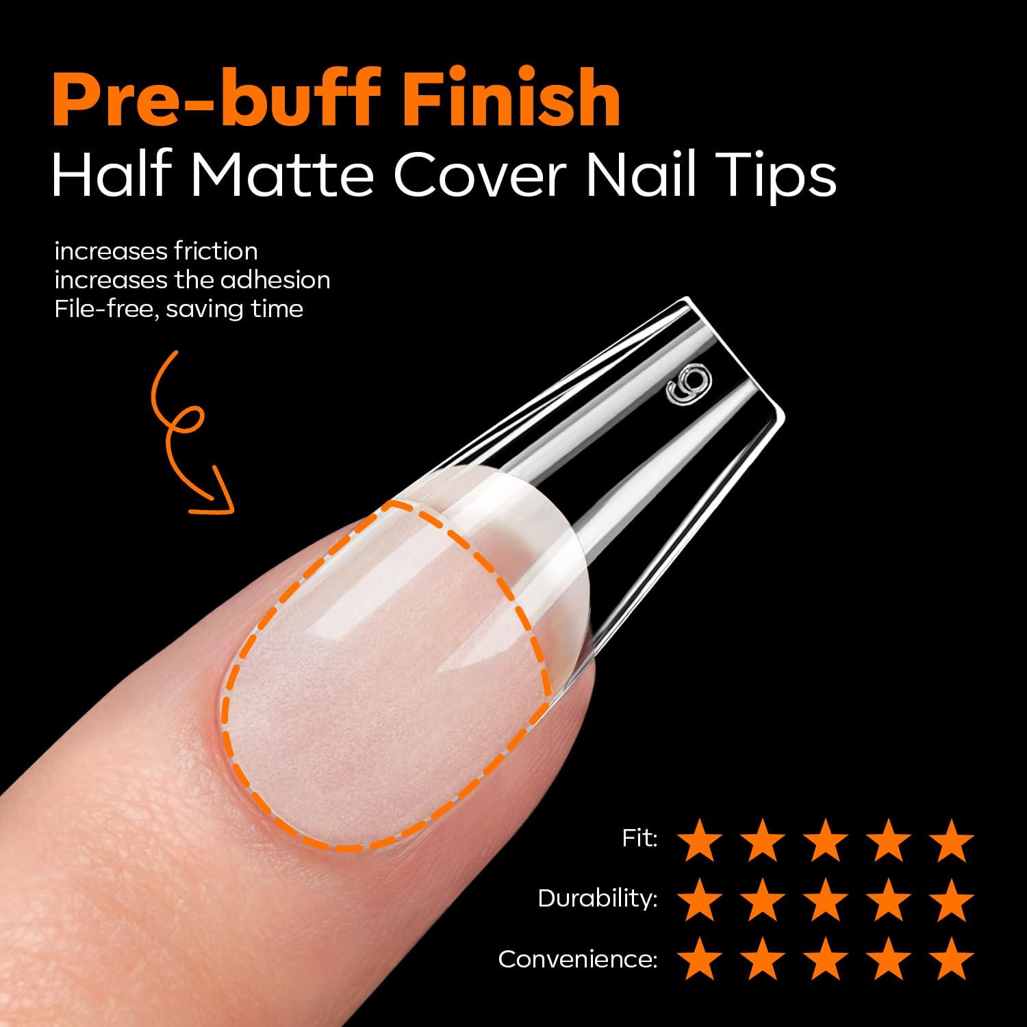 modelones Medium Coffin Nail Tips, Pre-shaped Soft Gel Tips Fake Nails False Acrylic Clear Full Cover Press on Extension Kit Gel Manicure DIY at Home 216PCS 12Sizes-Velvo Beauty