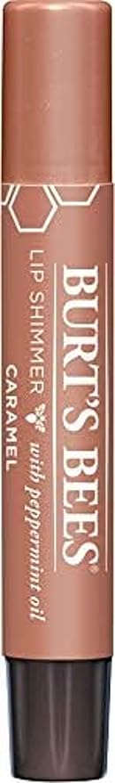 Burt's Bees Shimmer Lip Tint Set, Tinted Lip Balm Stick, Moisturizing for All Day Hydration with Natural Origin Glowy Pigmented Finish & Buildable Color, Caramel (4-Pack)-Velvo Beauty