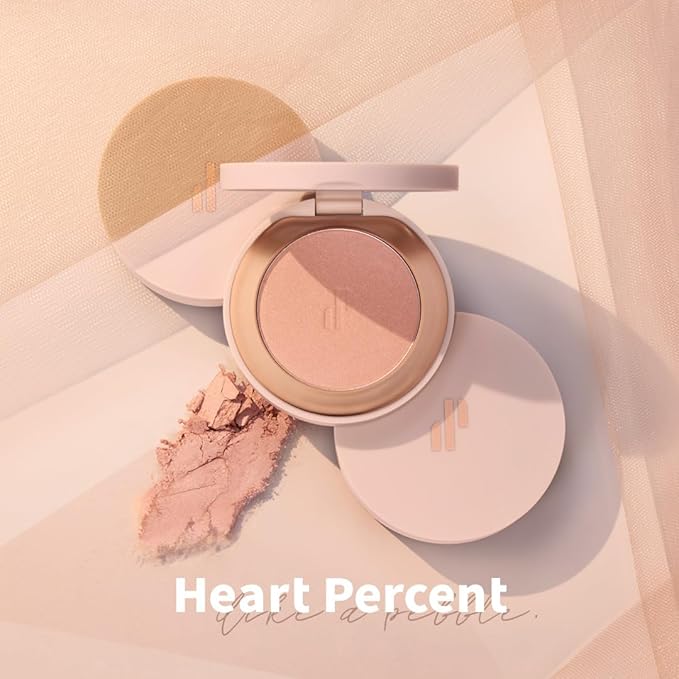 Heart Percent Dote on Mood Glow Blush, Smooth Radiant Color Luminous Shimmering Stain Finish Cheek Makeup Blush (01. Rose Plush)-Velvo Beauty