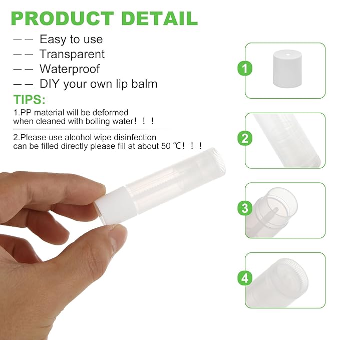 Lip Balm Tubes with Filling Tray and Spatula, 100PCS 5ml White Lip Balm Containers with White Caps, DIY Lip Care Balms Making Tray and Spatula for Women Girl Cosmetics Makeup-Velvo Beauty