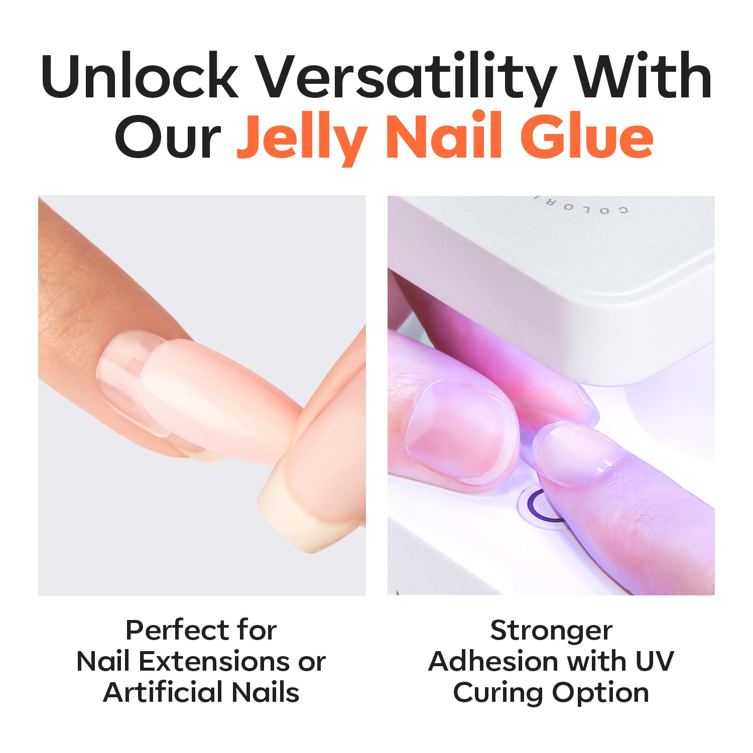 modelones Nail Adhesive Tabs 240pcs - UV Jelly Nail Glue Stickers for Press on Waterproof Breathable Double Sided Sticky Tabs Need Curing 10 Sheet 12 Sizes-Velvo Beauty