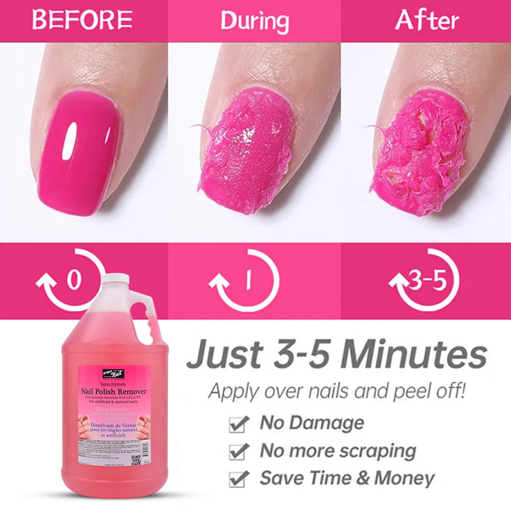PRONAIL - Non-Acetone Nail Polish Remover Professional, Maximum Strength, 1 Gallon-Velvo Beauty
