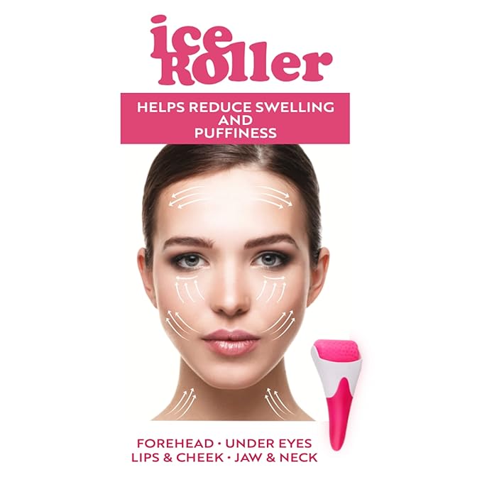 Elizabeth Mott Ice Roller for Face & Eyes Cooling Facial Massager to Reduce Puffiness Under-Eye Bags & Swelling Tighten Pores Boost Circulation Soothe Irritation, Numb Pain for Women and Men-Velvo Beauty