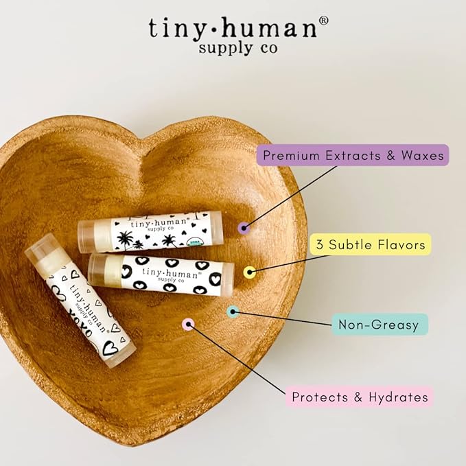 Organic Lip Balm 3 pack, Made with Premium Waxes and Extracts, Certified Organic for Chapped Lips (Tropical Escape)-Velvo Beauty