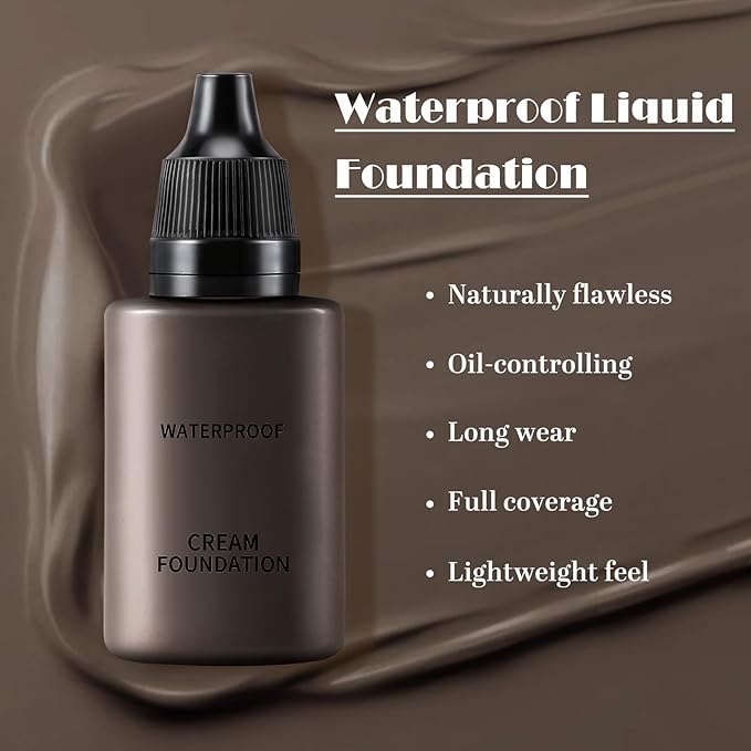 Boobeen Liquid Full Coverage Foundation, Concealer Cream Foundation, Lightweight Buildable Foundation for Smoother Skin, Matte Long Lasting, Flawless Base Makeup Natural Glowing Finish-Velvo Beauty