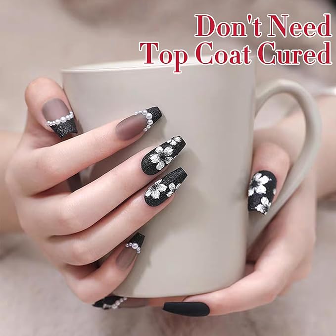 Double Rhythm 3D Nail Gel Solid Sculpting Gel for Nail Art Non-Sticky Hard Gel for Building Carving Molding Nail Extension Soak Off UV/LED Salon Home DIY 0.5 Oz (Gypsum Black)-Velvo Beauty