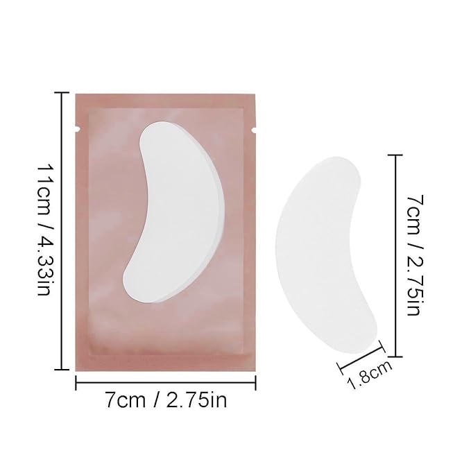 Adecco LLC 50 Pairs Eye Gel Pads, Eyelash Extension Under Eye Pads, Lint Free Lash Extension Under Eye Gel Patches for DIY False Eyelash Extension Makeup Supplies, Eye Mask Beauty Tool-Velvo Beauty