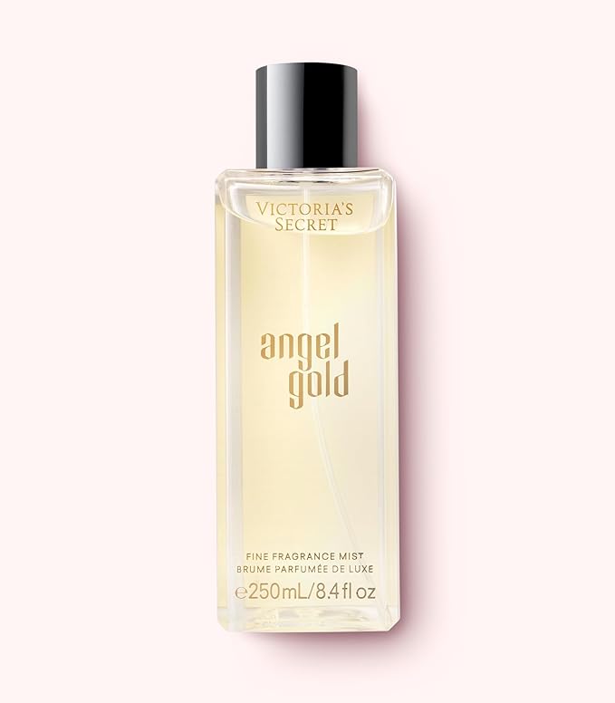 Victoria's Secret Angel Gold Fragrance Mist, Notes of Sparkling Bergamot, Gardenia & Musk, Body Spray for Women (8.4 oz)-Velvo Beauty