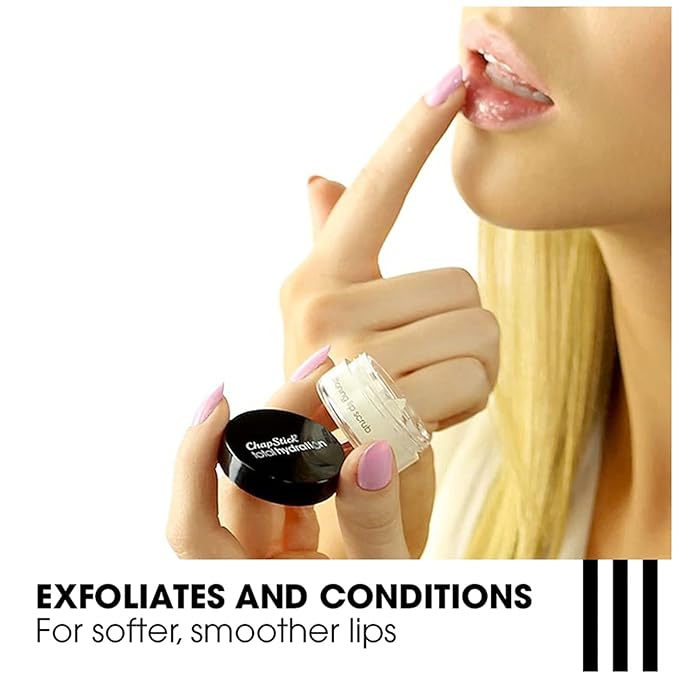 ChapStick Total Hydration Sugar Plum Flavor Conditioning Lip Scrub and Lip Exfoliator Jar - 0.27 Oz-Velvo Beauty