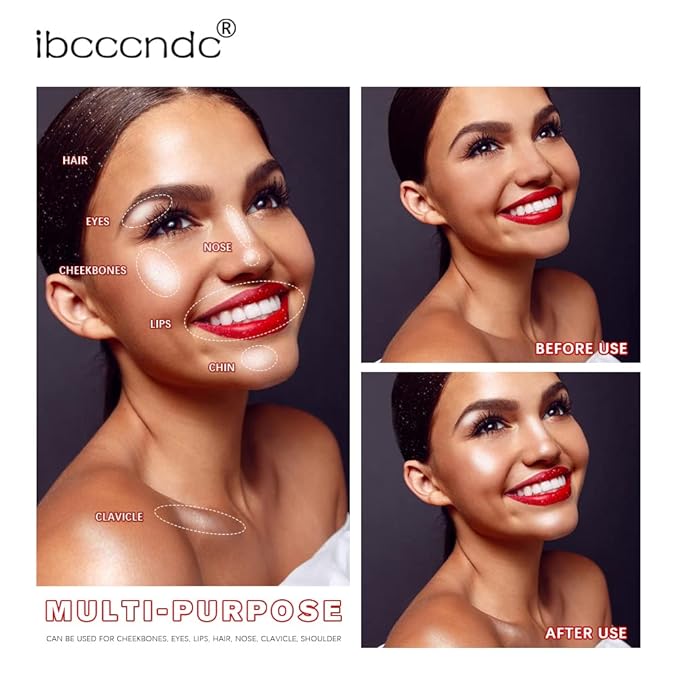 Highlight Polvo De Hadas, Fairy Highlighter Powder, Brightening Whole Body, Natural Three-Dimensional Face Contouring Clavicle Pat Powder, Highlighter Makeup (Gold)-Velvo Beauty