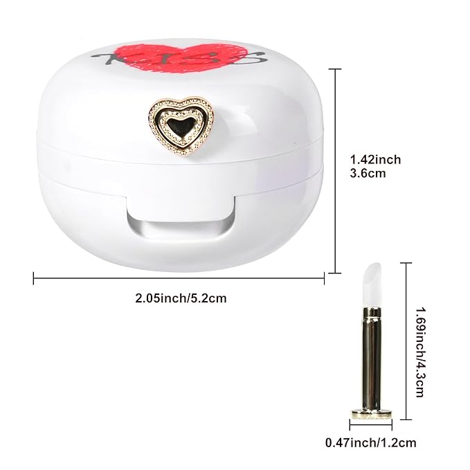 2 Pack Lip Balm Containers,Plastic Portable Empty Lip Balm Container with Mirror and Silicone Lip,Empty Lipstick Dispenser Box for Travel,Home-Velvo Beauty