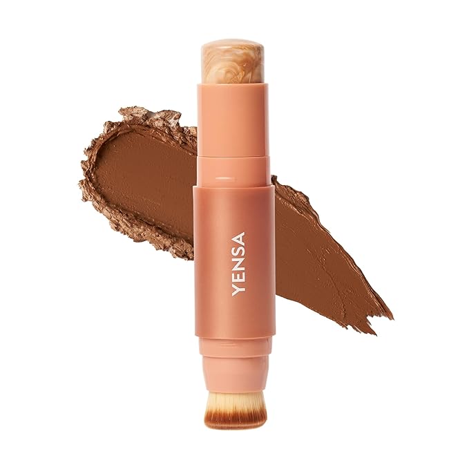 YENSA Super Serum Silk Foundation Stick - Full Coverage Foundation, Contour, Concealer, Bronzer All-In-One 100 mL / 3.5 oz (Deep 1)-Velvo Beauty
