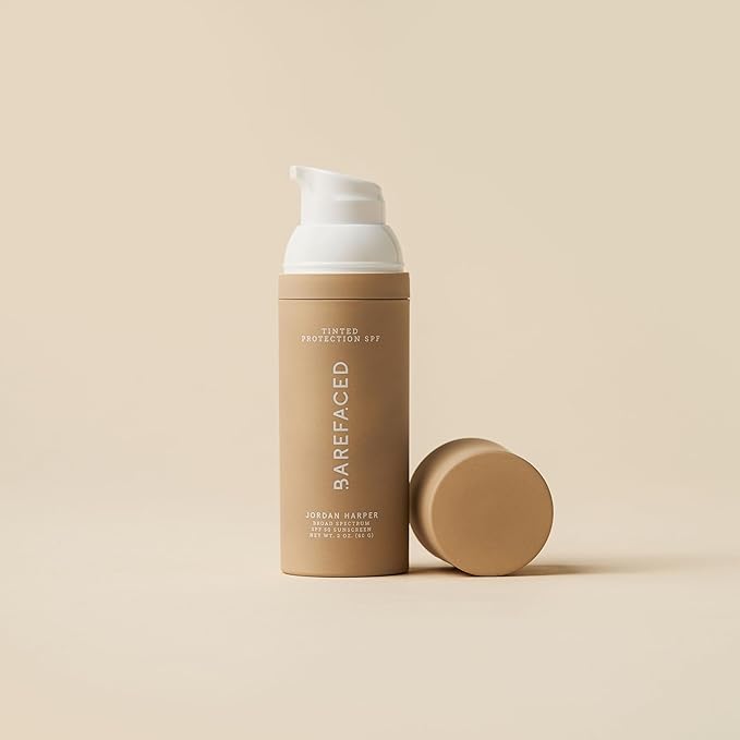 Barefaced Tinted Protection SPF 50+ – Broad-Spectrum Sunscreen with Zinc Oxide, Niacinamide & Hyaluronic Acid – Oil-Free UV Protection, Hydration & Anti-Aging with Universal Tint (60ml)-Velvo Beauty