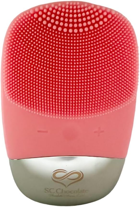 Facial Cleansing Brush | 3-in-1 Electric Face Scrubber | USB Rechargeable Face Cleansing Brush | IPX7 Waterproof | Blackhead Remover | Deep Cleansing & Exfoliating (Pink)-Velvo Beauty