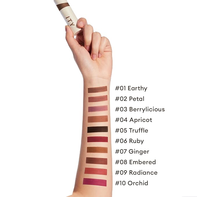 ITY Velvet Matte Finish Lip Stain-Mousse Textured Lip Clay, Red Shade, Conceals Lip Lines, Rich Pigment Lip Tint Lipsticks, 0.14 oz (4g) in Earthy, Ginger.-Velvo Beauty