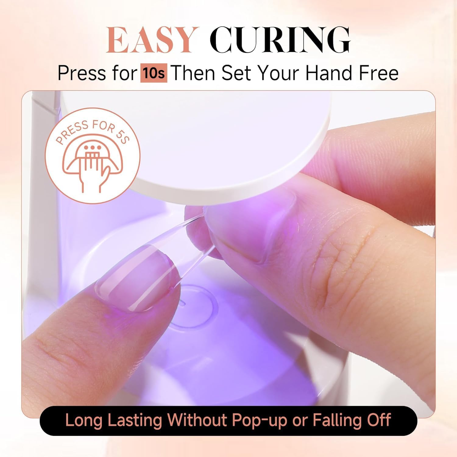 UNA GELLA Gel Nail Glue, Solid Nails Gl ue Gel 40ml Lamp Curing Needed Soak Off G LUE Strong Nail G LUE G el for Acrylic Fake Nails Tips Extension Press On Nails for Gelly Tips-Velvo Beauty