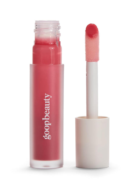 goop Beauty Hydra-Barrier Gel Gloss | Hydrating Lip Gloss to Moisturize & Plump Lips | Hyaluronic Acid & Vitamin E | Blossom - Sheer Petal Pink | 0.13 oz-Velvo Beauty