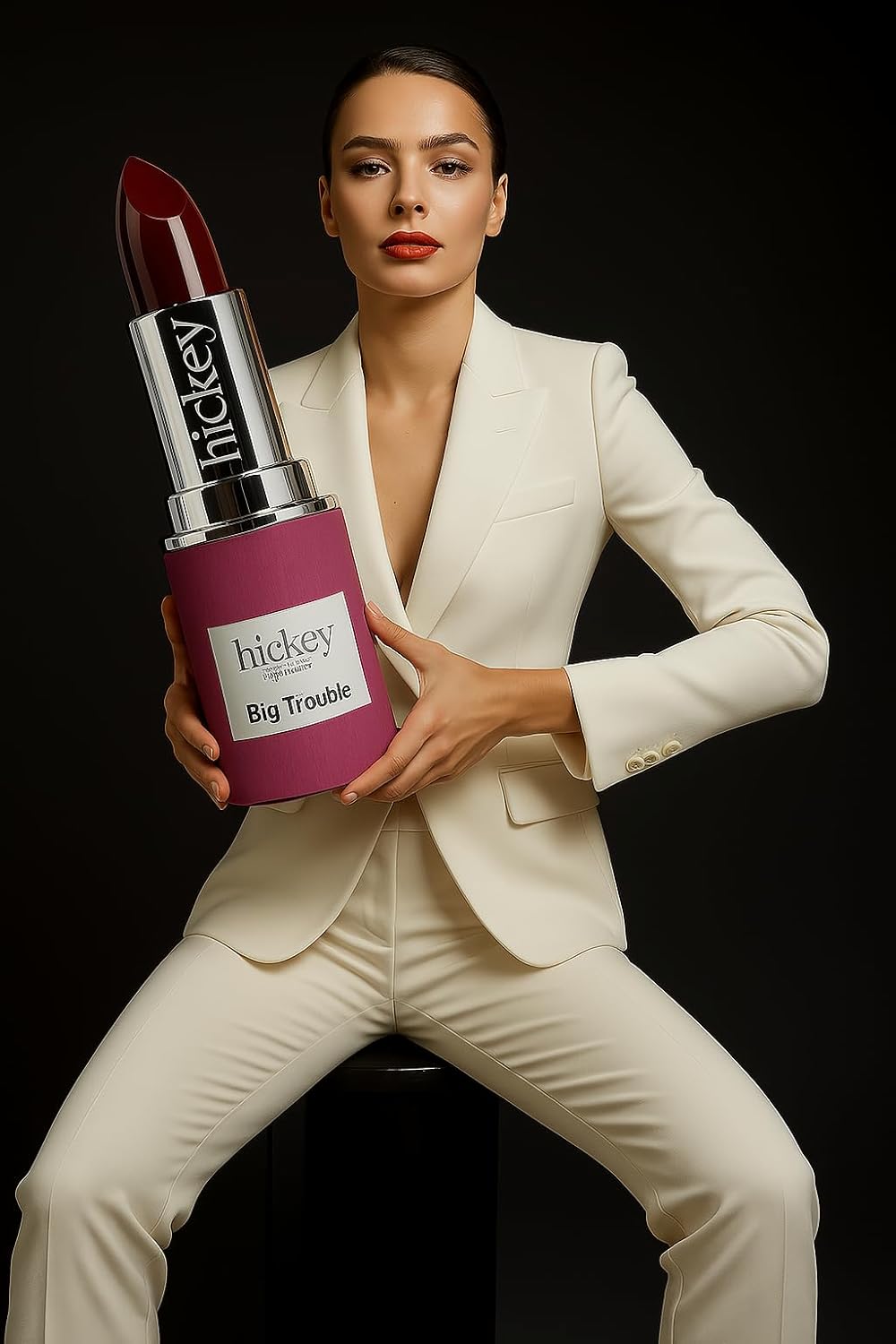 Hickey Lipstick Big Trouble Berry Wine Lipstick Refill - Hydrating & Moisturizing Shade, Lip Color for Women, Berry Lipstick Long Lasting, Gluten-Free & Vegan with Highly Pigmented-Velvo Beauty