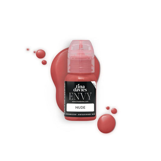 Tina Davies Professional Envy & Lust Lip Pigments - Permanent Lip Makeup - Colors Heal True to Tone - High Retention - Envy Nude, 1/2oz/15ml Bottle-Velvo Beauty
