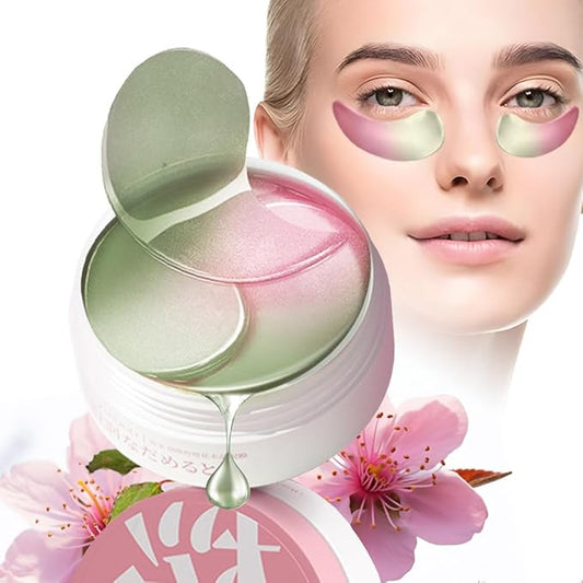 Under Eye Patches for Dark Circles, 30 Pairs Retinol Collagen Eye Gels Mask, Eye Patches for Dark Circles and Puffiness, Anti Aging Moisturizer For Women Gift, Crystal Cherry Blossom Color Eye Masks-Velvo Beauty