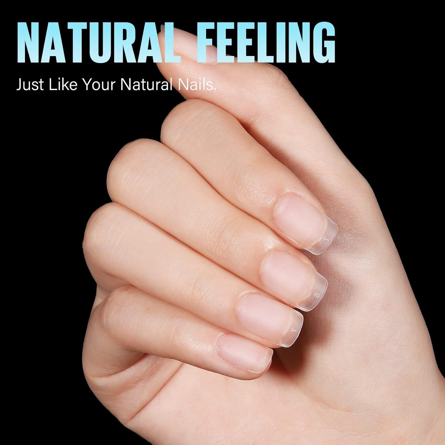 TOMICCA Extra Short Square Nail Tips, 240Pcs Acrylic Full Cover False Press on Nails Tips, 15 Sizes Pre-shaped Double-sided Matte Gel Fake nails for Extension-Velvo Beauty